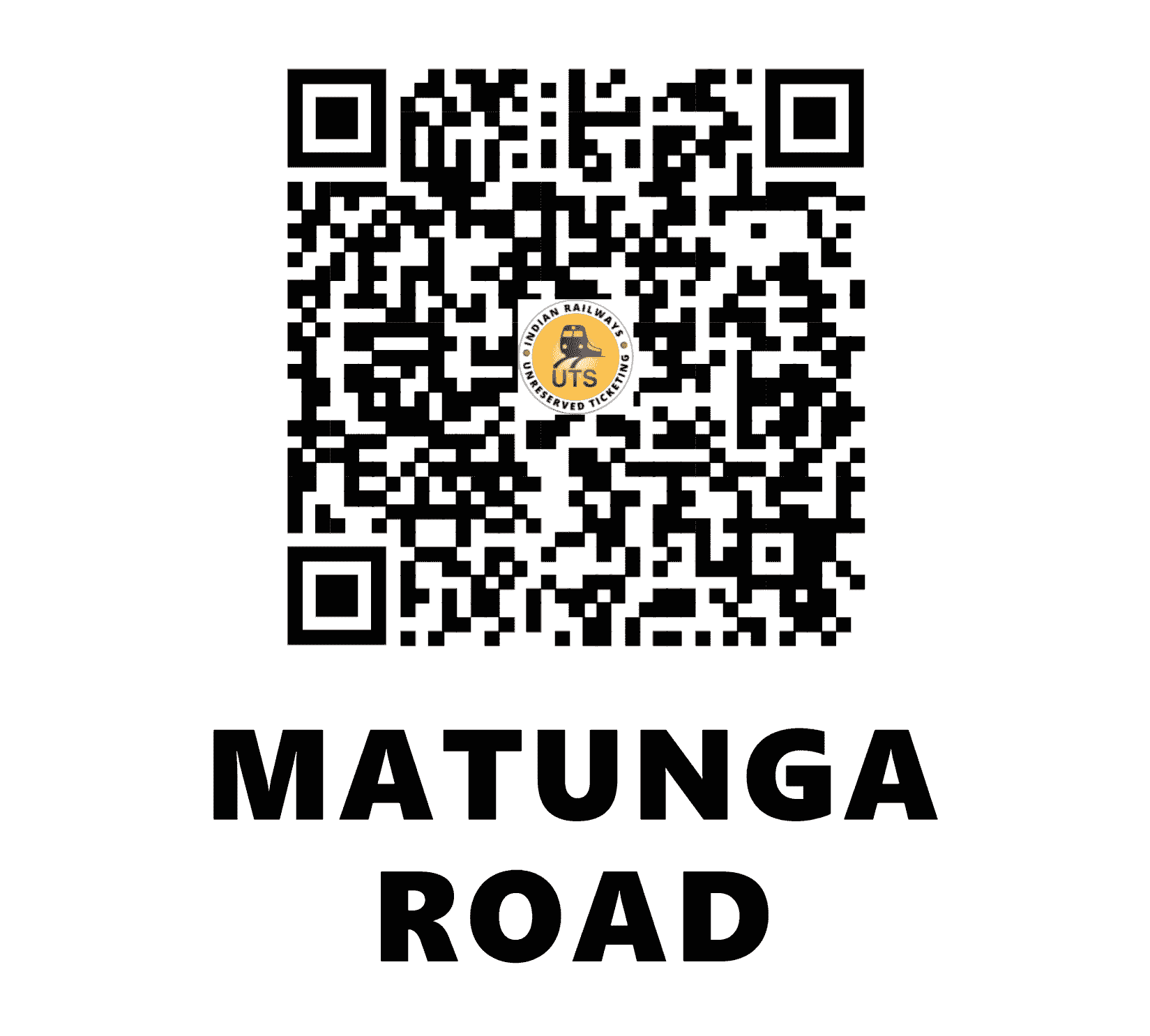 UTS QR Code for Matunga Road - MRU